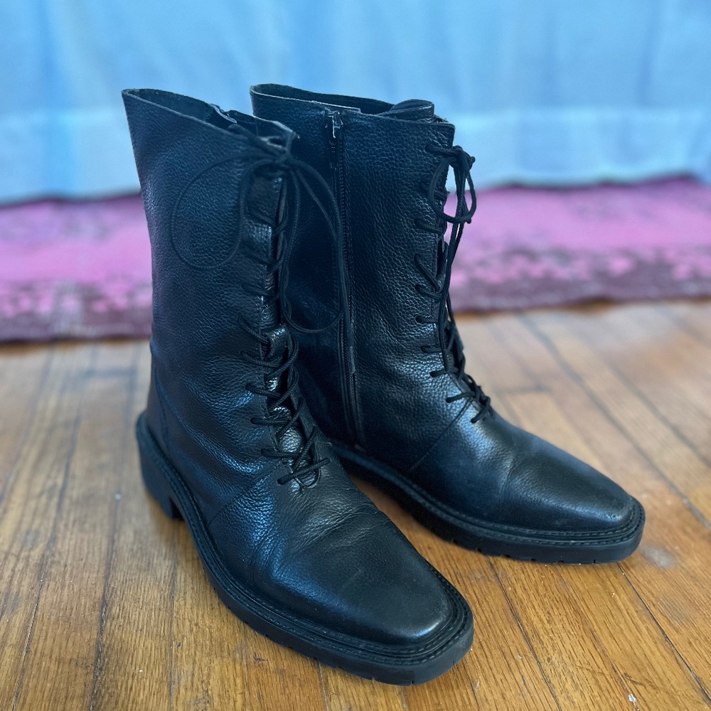 ASOS women’s black combat style boot